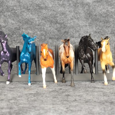 Model Horse Show and Shelf Stands – Plain Gray Stand, Fits Most Breyer Stablemates