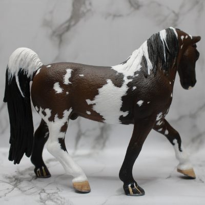 Custom Schleich Andalusian Stallion – Dark Bay Pinto