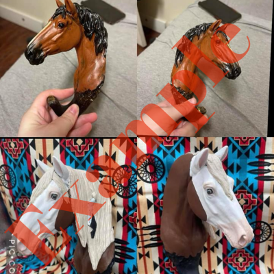 Custom portrait horse head wall hooks