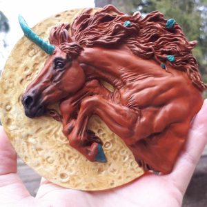 Painted medallion unicorn