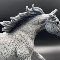 Custom Breyer - Fleabitten Grey - OOAK - American Quarter Horse Stallion - Image 4