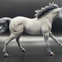 Custom Breyer - Fleabitten Grey - OOAK - American Quarter Horse Stallion - Image 2