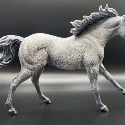 Custom Breyer – Fleabitten Grey – OOAK – American Quarter Horse Stallion